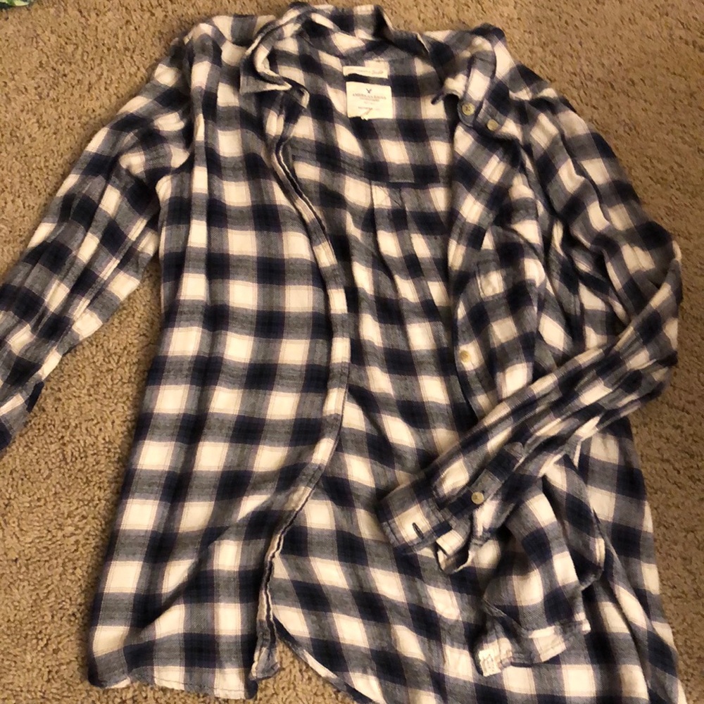 oversized american eagle flannel